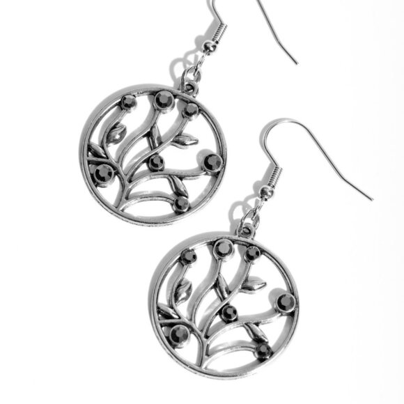 Bedazzlingly Branching - Silver Earrings - Picture 2 of 2